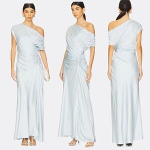 NWT A.L.C. Penny Satin Maxi Dress Cascade Blue sz 0